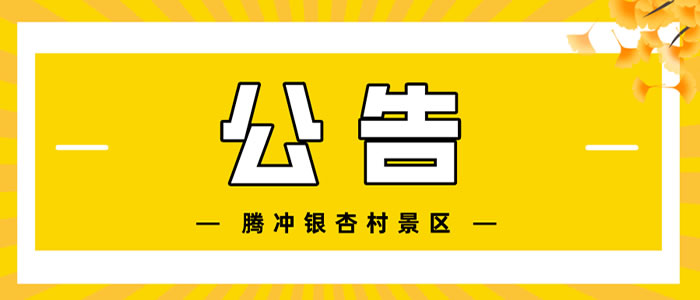 腾冲银杏村公告